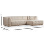 Atelier Del Sofa Cady 3 Seater Right - Beige